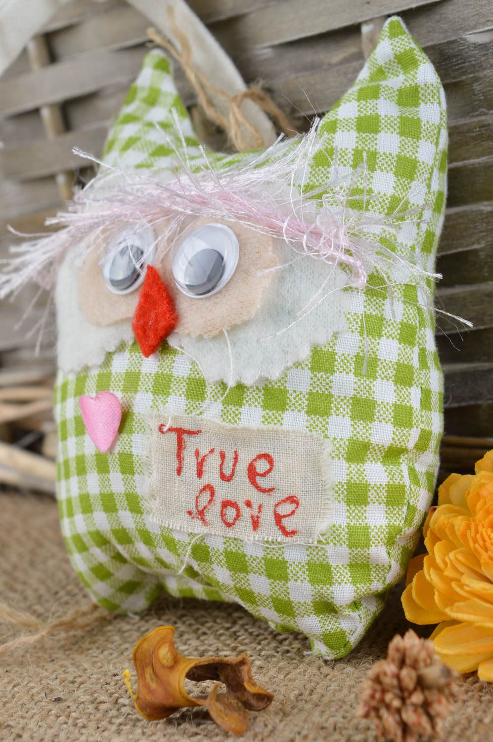 Handmade soft toy designer stuffed toy for children nursery decor ideas owl toy photo 1