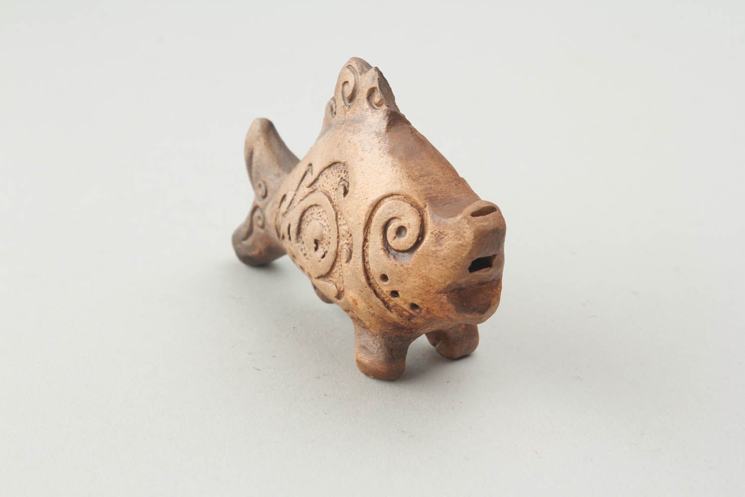 Ceramic tin whistle in the form of fish photo 2