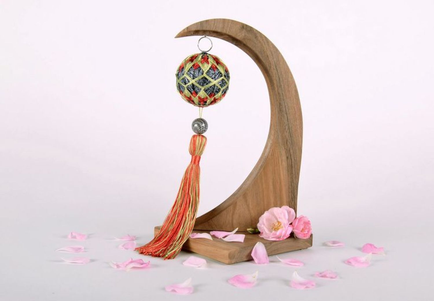 Pingente no estilo oriental Temari brinquedo da árvore bola foto 1