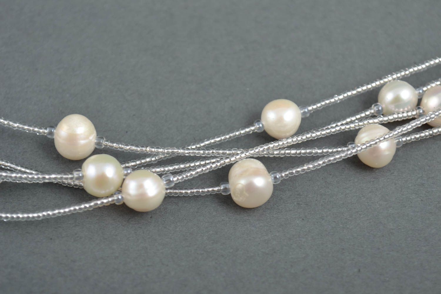 Bisutería artesanal pulsera collar y pendientes de perlas accesorios de mujer  foto 3