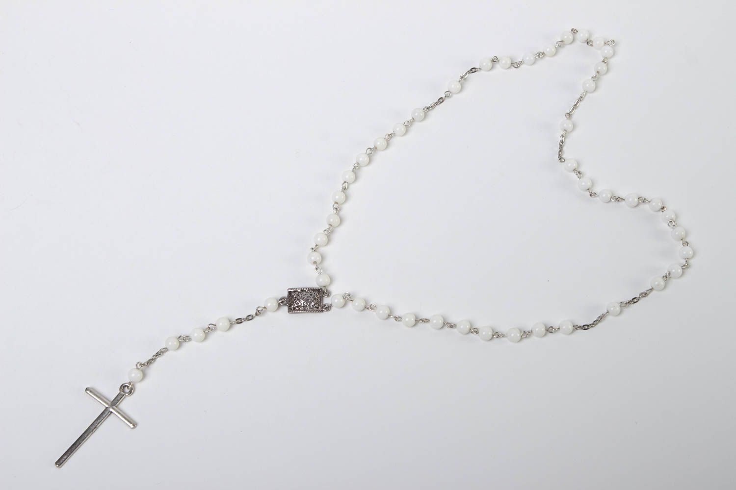 Collar original rosario religioso bisutería artesanal regalo para mujer foto 2