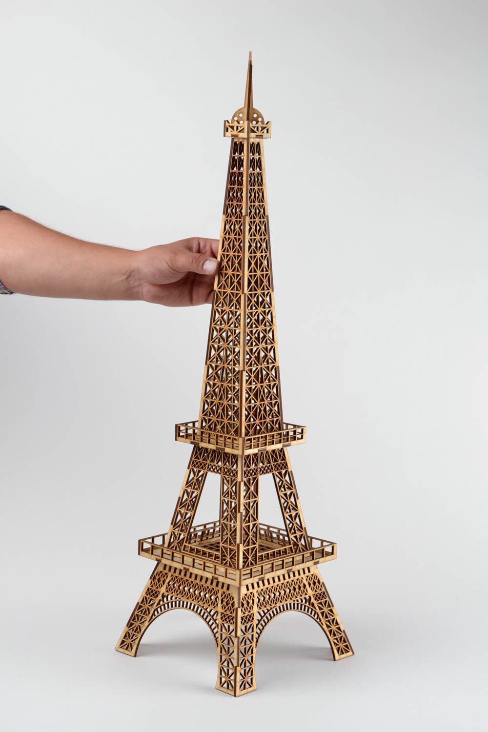 Figura para pintar artesanal regalo original decoración creativa Torre Eiffel foto 2