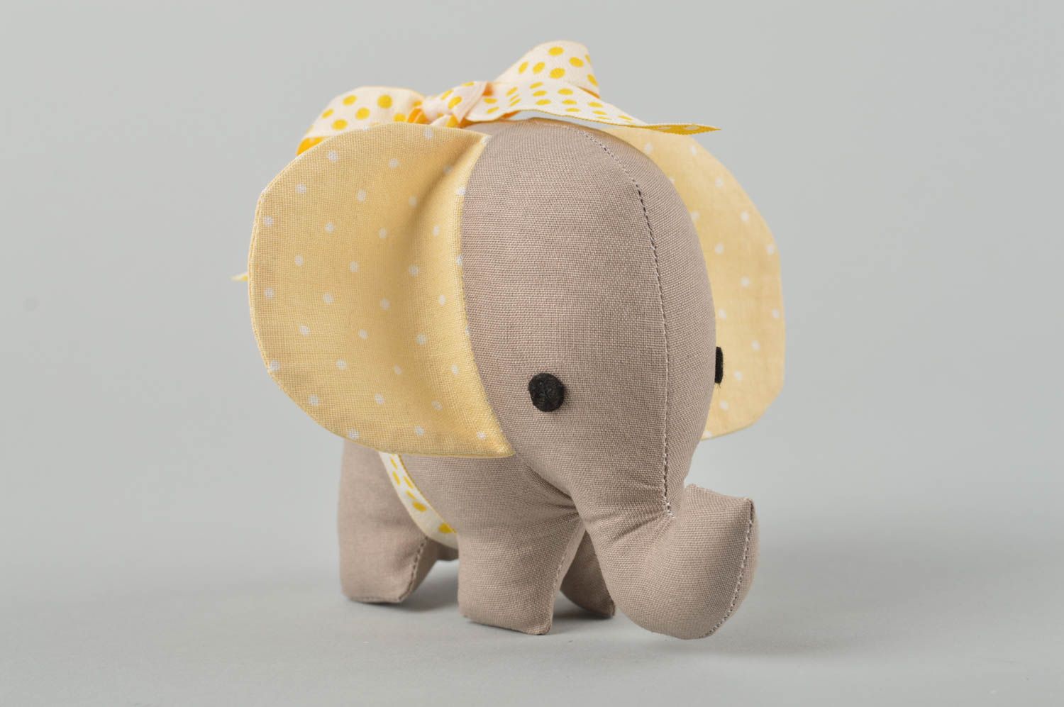 Charming textile elephant handmade designer soft toy unusual interior toy photo 2