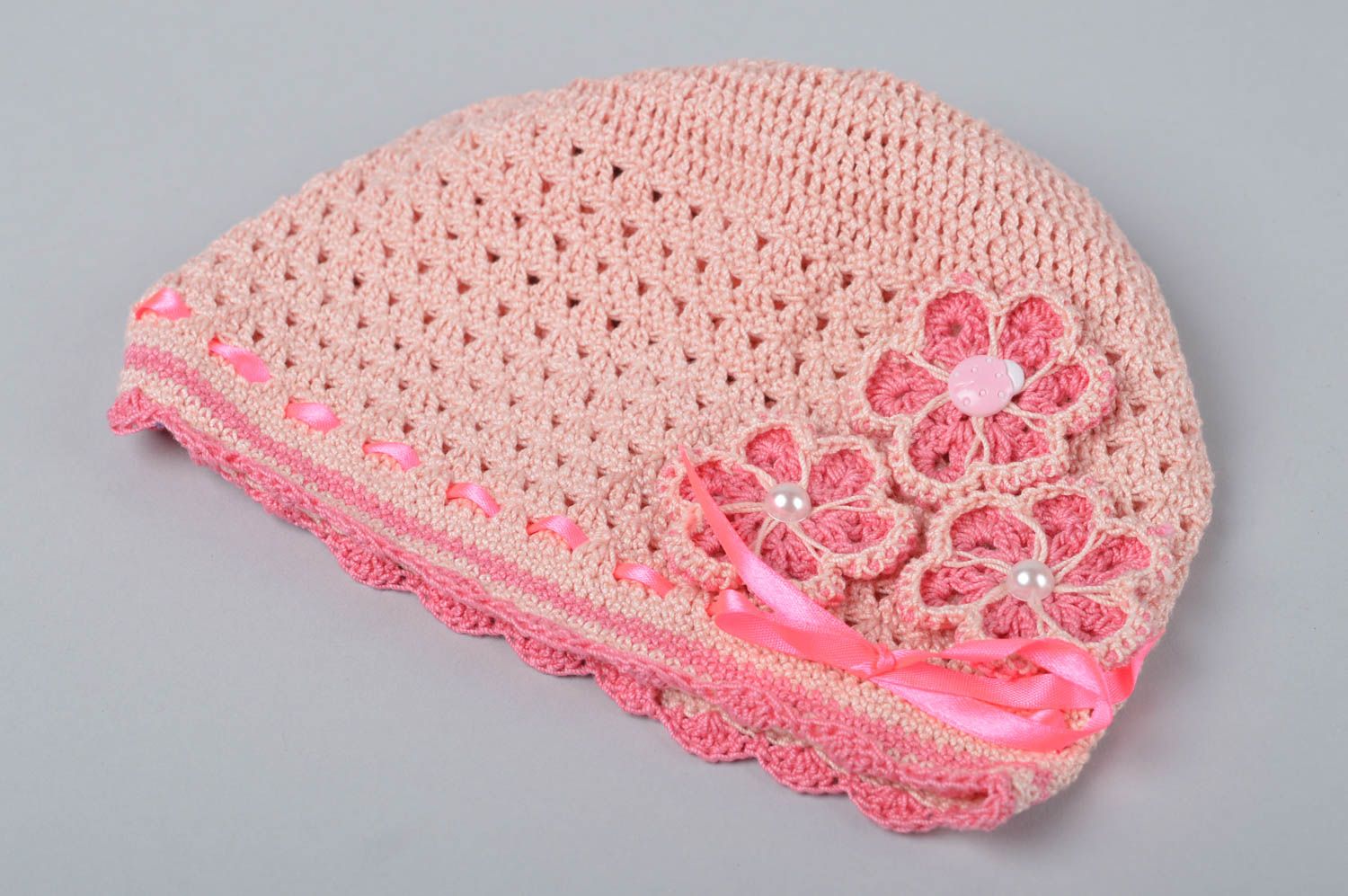Stylish handmade crochet hat designs fashion kids accessories for girls photo 2