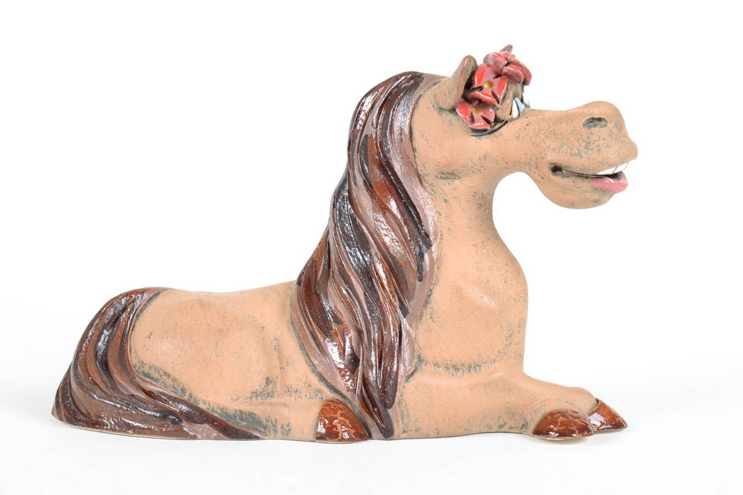 Керамическая копилка Лошадь Роза фото 2