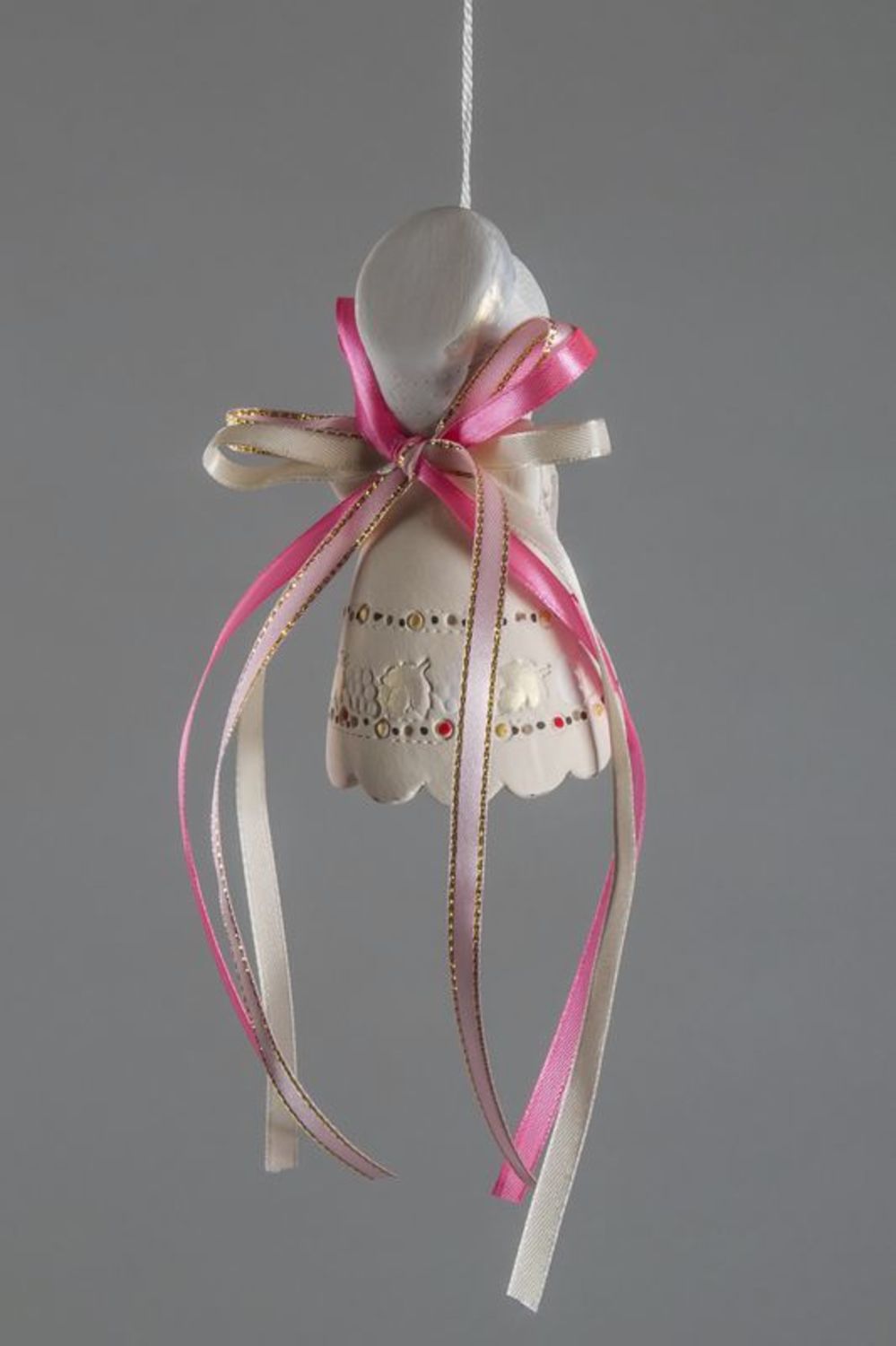 Campanello d'autore in ceramica fatto a mano campanella tenera bianca

 foto 1