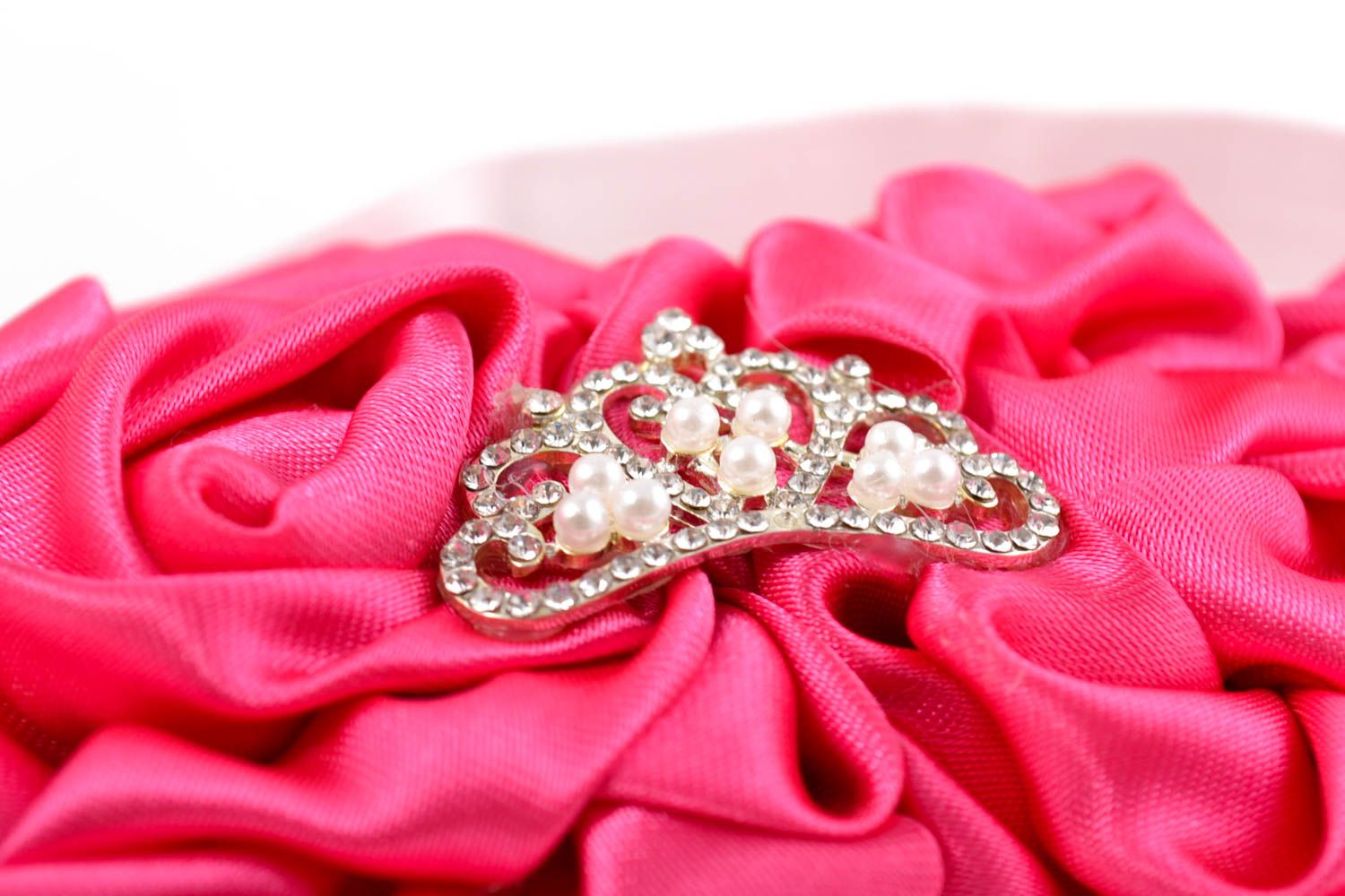 Handgemachter Schmuck Haarband rosa Accessoire für Haare Damen Accessoire  foto 3