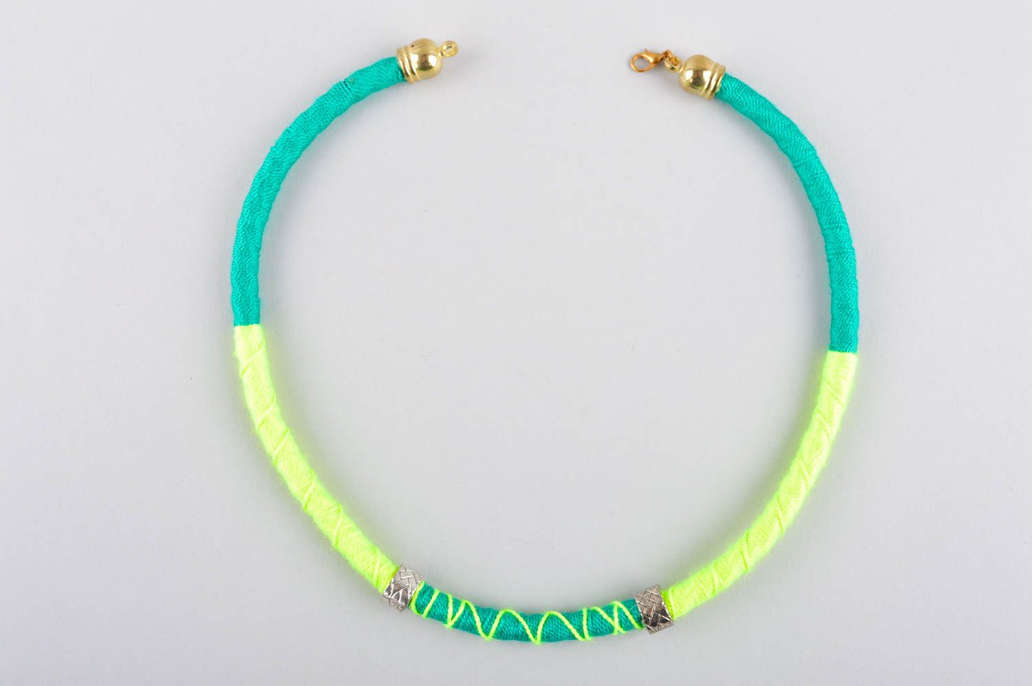 Collar de cuerda de colores artesanal adorno para el cuello accesorio de verano foto 5