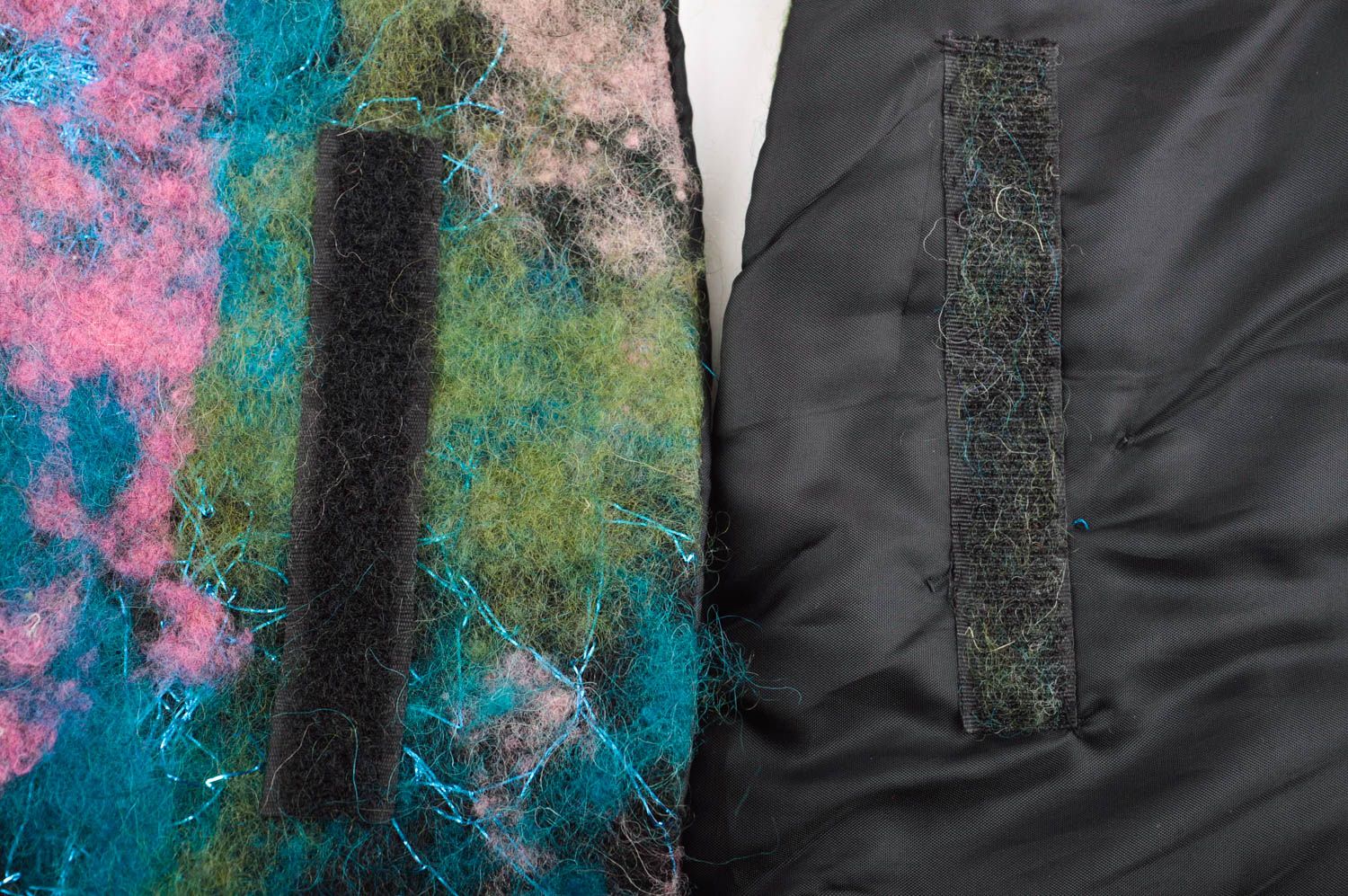 Cinturón de fieltro de colores hecho a mano accesorio de moda ropa femenina foto 5