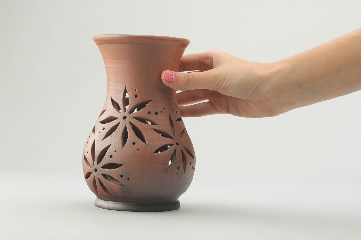 Керамическая ваза ручной работы фото 5