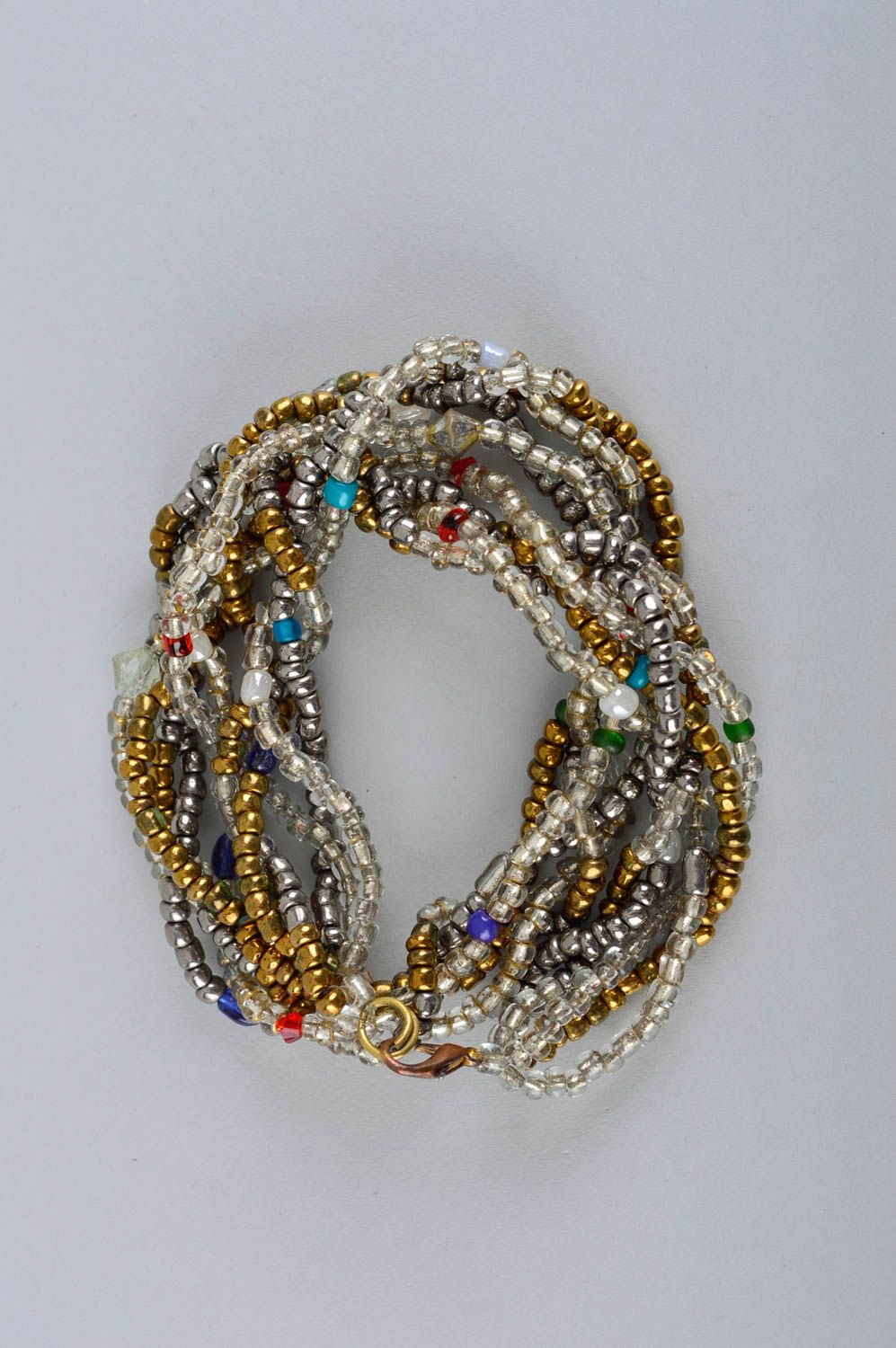 Handmade beaded necklace designer unique bijouterie stylish present for woman photo 5