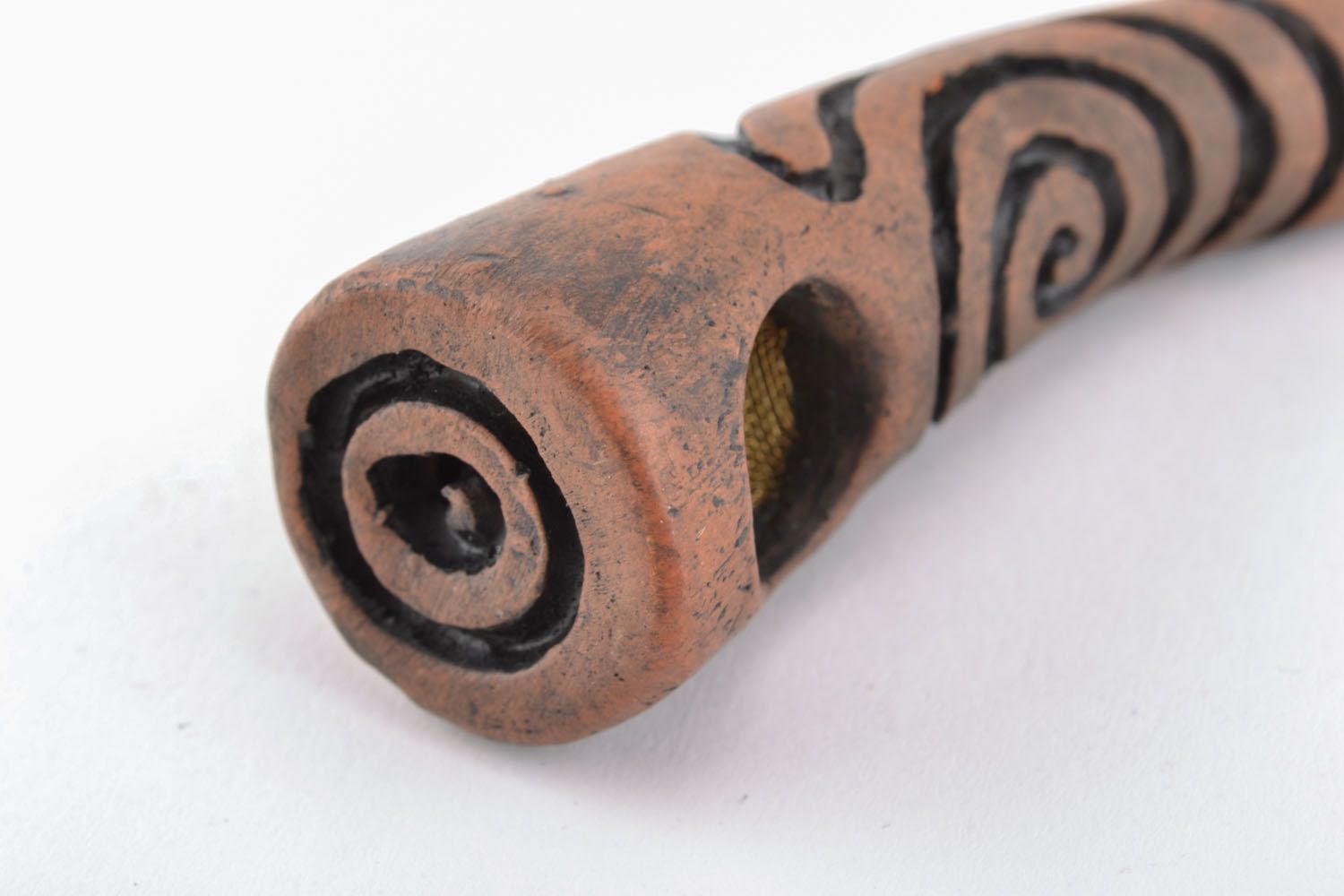 Handmade clay tobacco pipe Panpipe photo 3