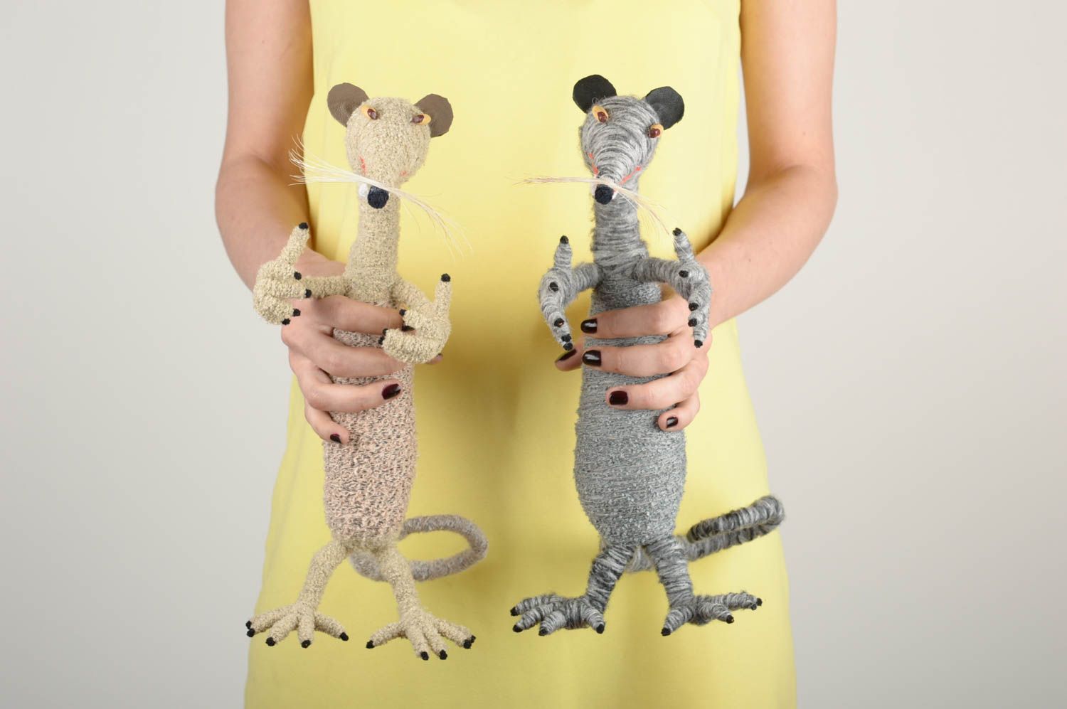 Игрушки крысы ручной работы игрушки животные авторские игрушки из ниток фото 5
