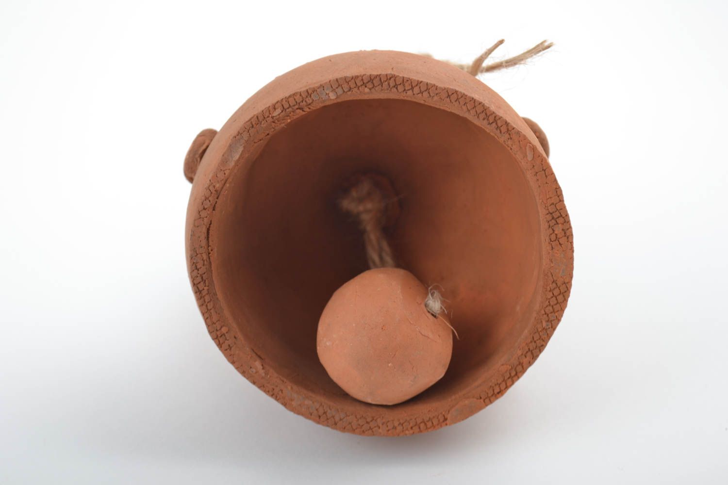 Campanello decorativo fatto a mano in ceramica souvenir in terracotta originale foto 4
