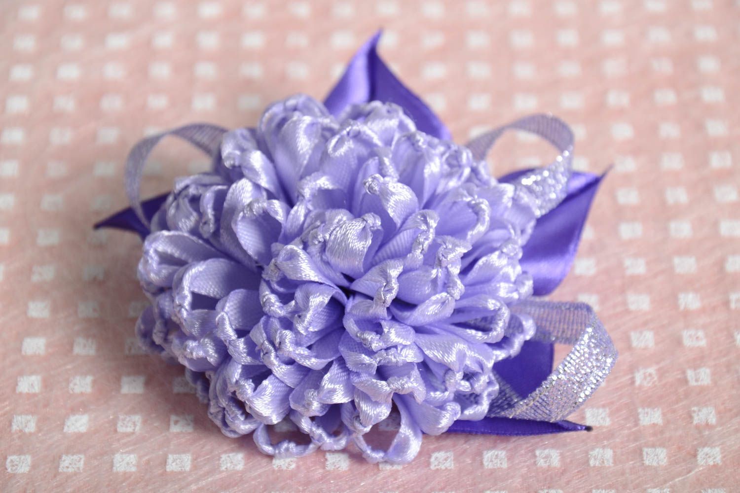 Handmade designer hair clip stylish unusual accessory flower hair clip photo 1