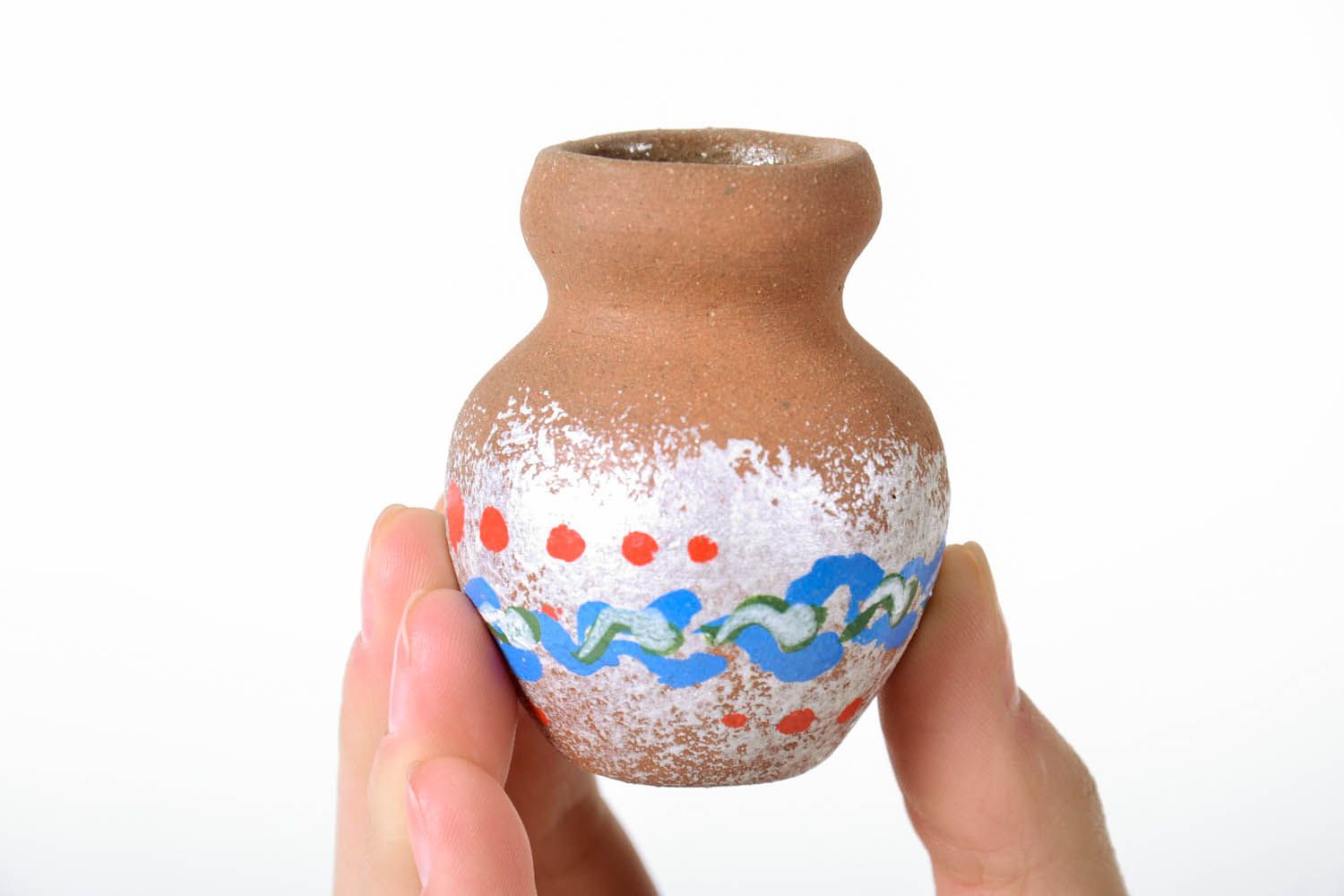 Vaso de cerâmica decorativo feito a mão foto 5