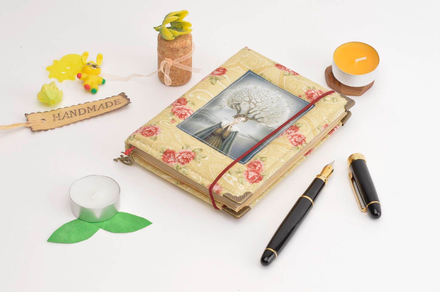 Design Tagebuch handmade helles Designer Notizbuch tolles Geschenk für Freundin foto 1