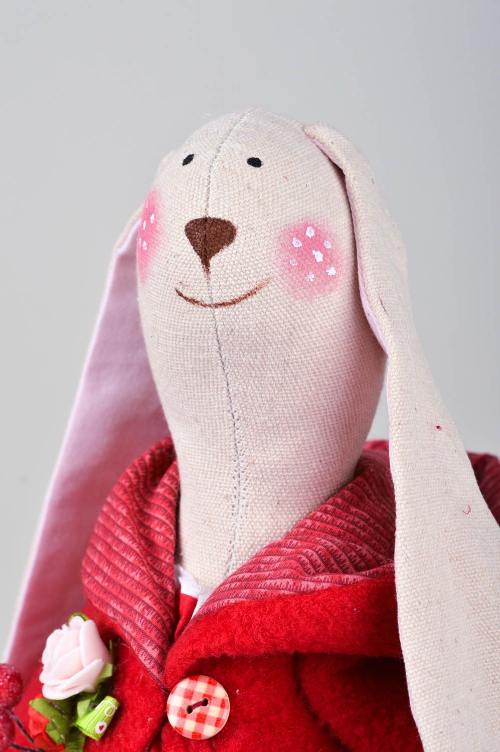 Juguete artesanal infantil muñeco de peluche decorativo regalo original Conejo foto 5