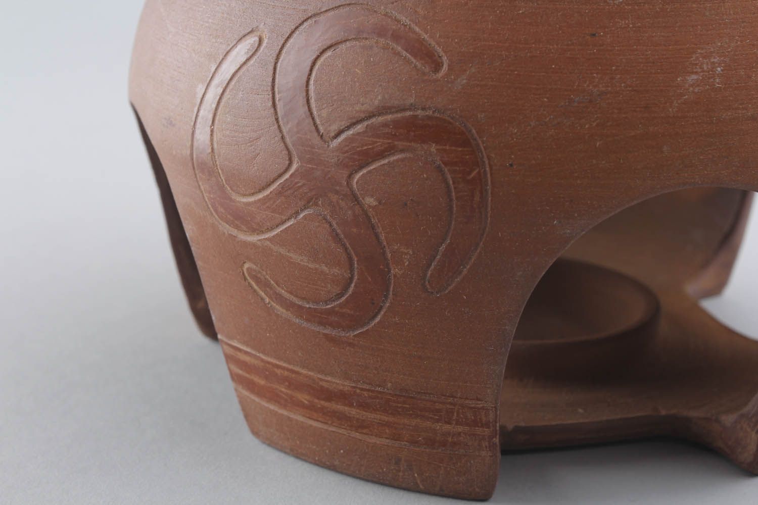 Louça para fondue de argila feita à mão louça de cerâmica decorativa artesanal foto 5