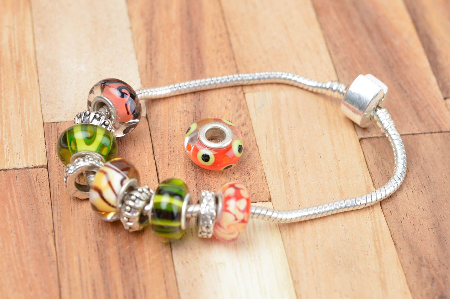 Schmuck Zubehör handgefertigt Lampwork Glasperle stilvoll Perle für Schmuck foto 4