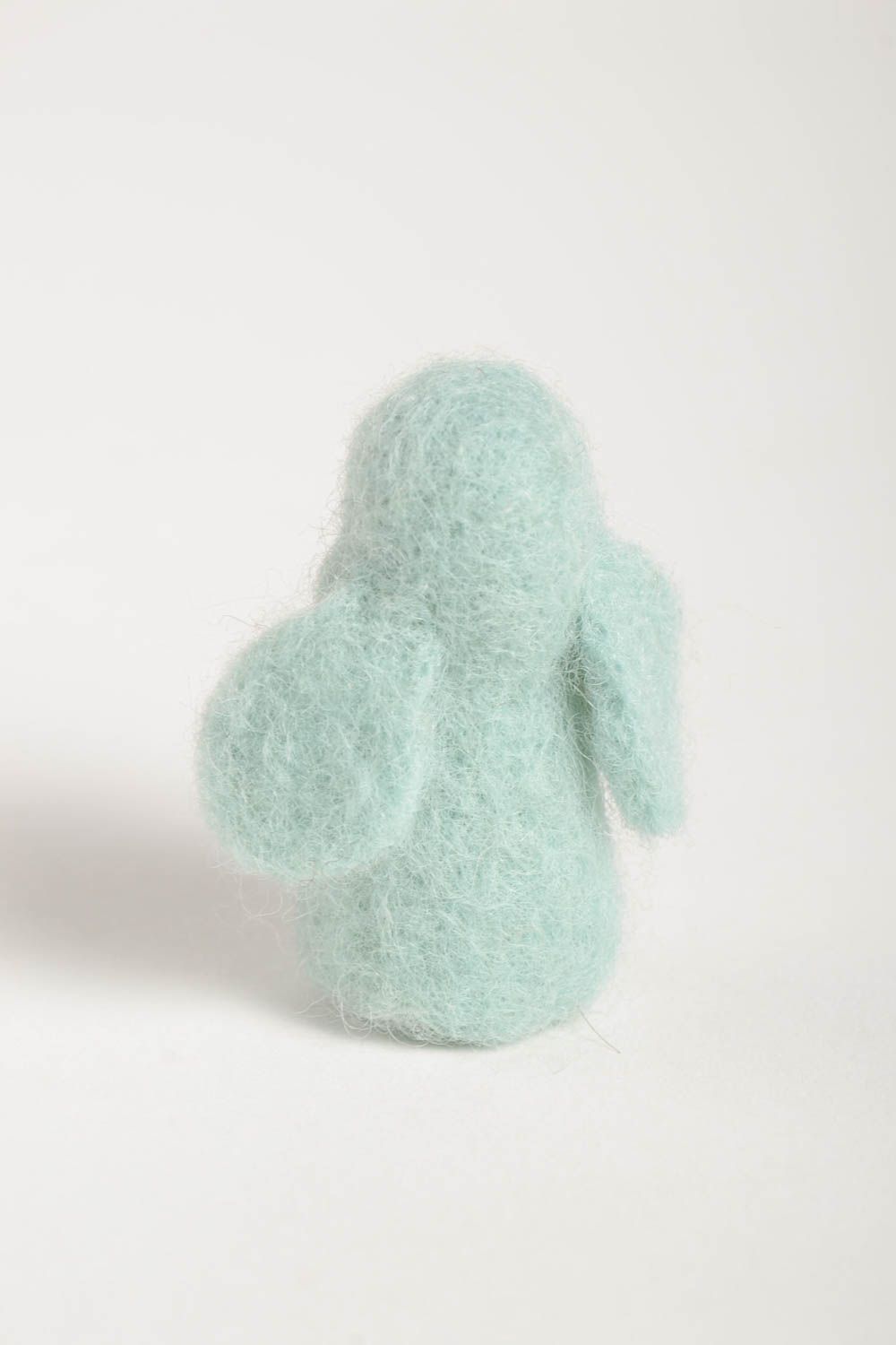 Handmade blaues Kuscheltier Elefant Filz Spielzeug Geschenk für Kinder  foto 3