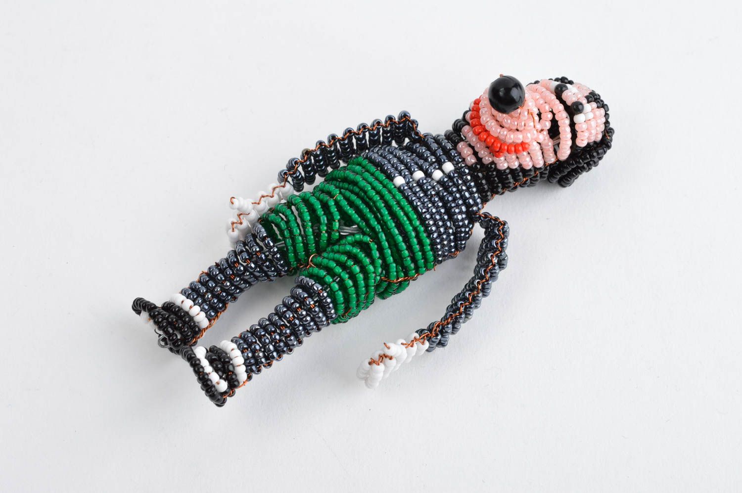 Figurine chien Objet design fait main Déco intérieur perles de rocailles photo 4