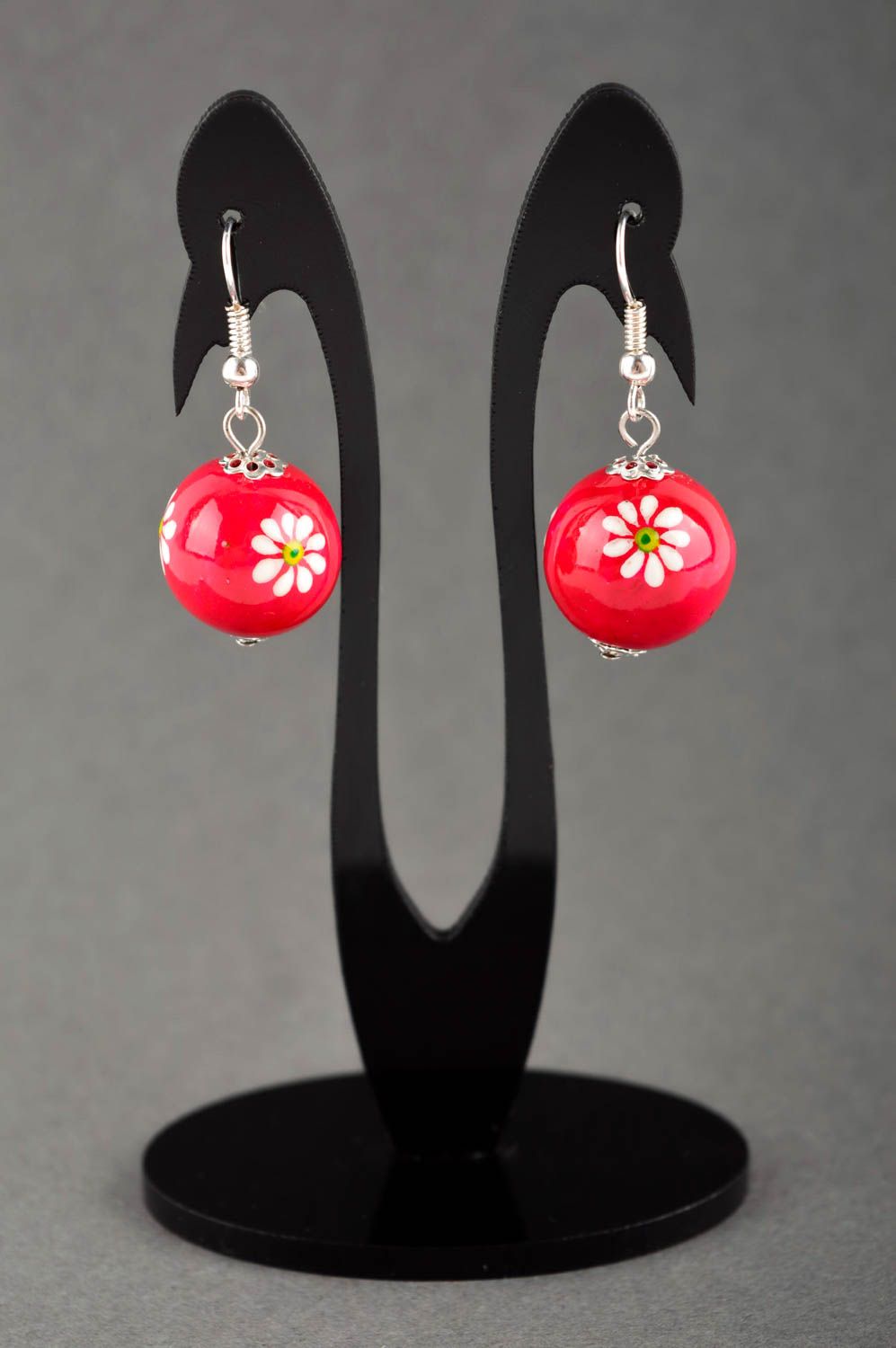 Handmade jewelry dangling earrings ball earrings fashion accessories gift ideas photo 1