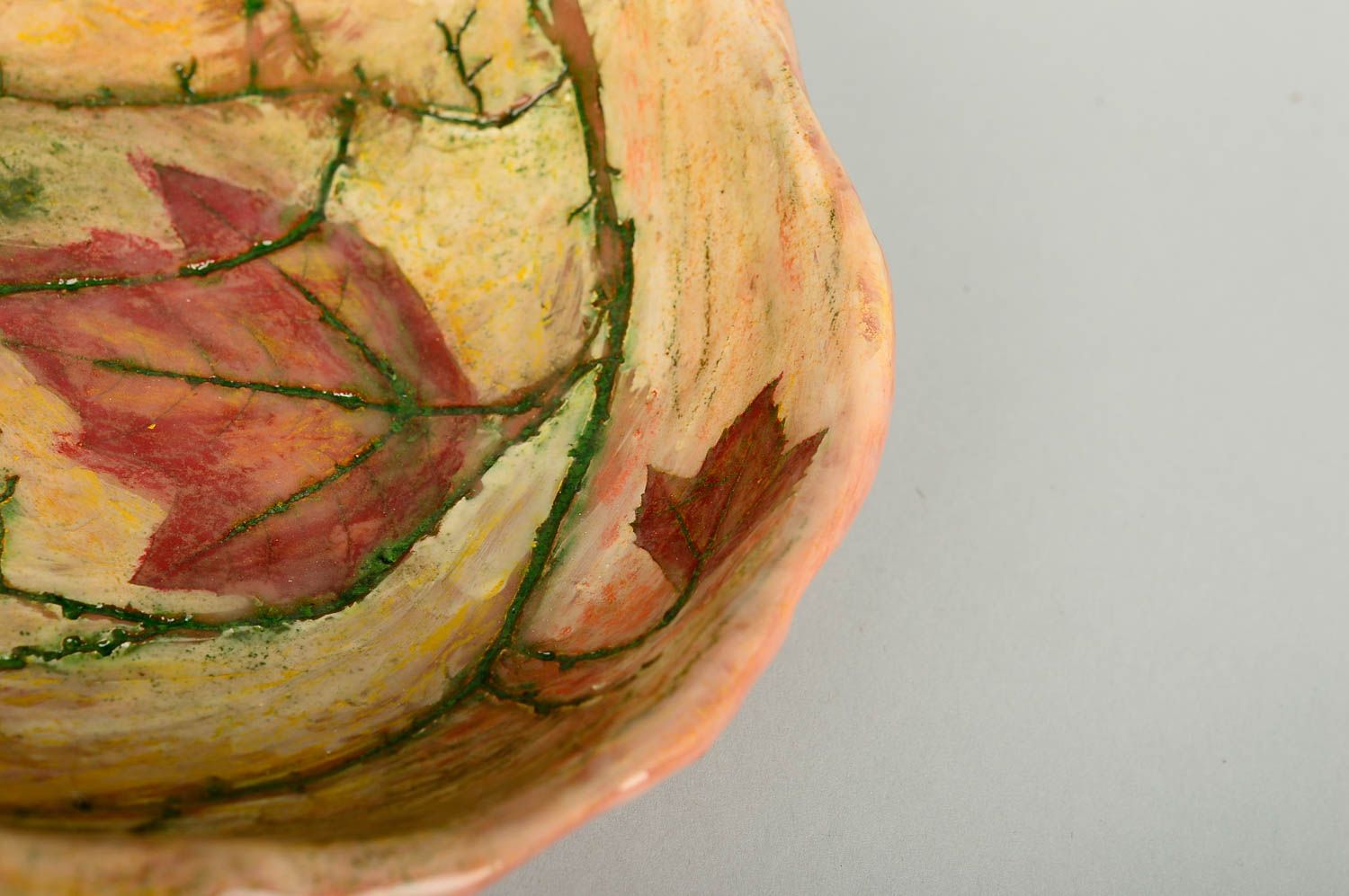 Suppen Terrine handmade tiefer Teller mit Bemalung Teller Keramik schön foto 3