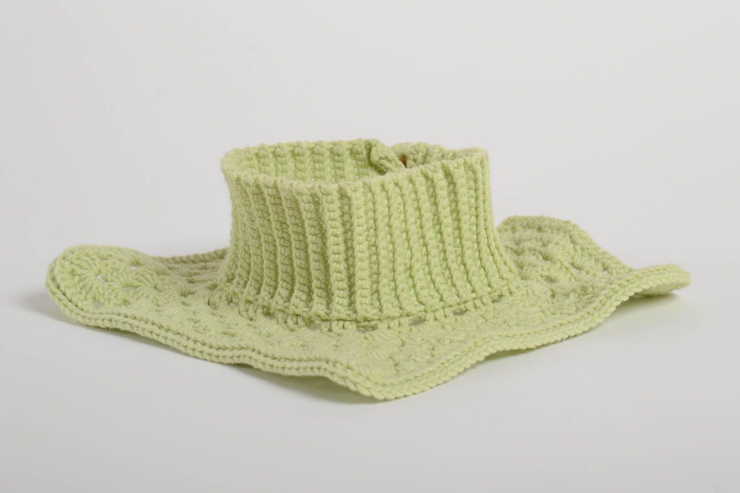 Col tricoté fait main Col amovible Accessoires tricot vert clair cadeau femme photo 5