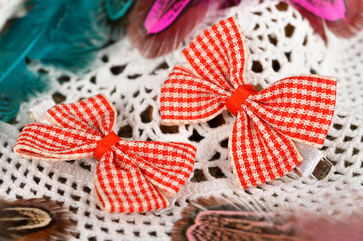 Handmade hair accessories decorative hair clips cute bows for hair gifts for kid photo 1