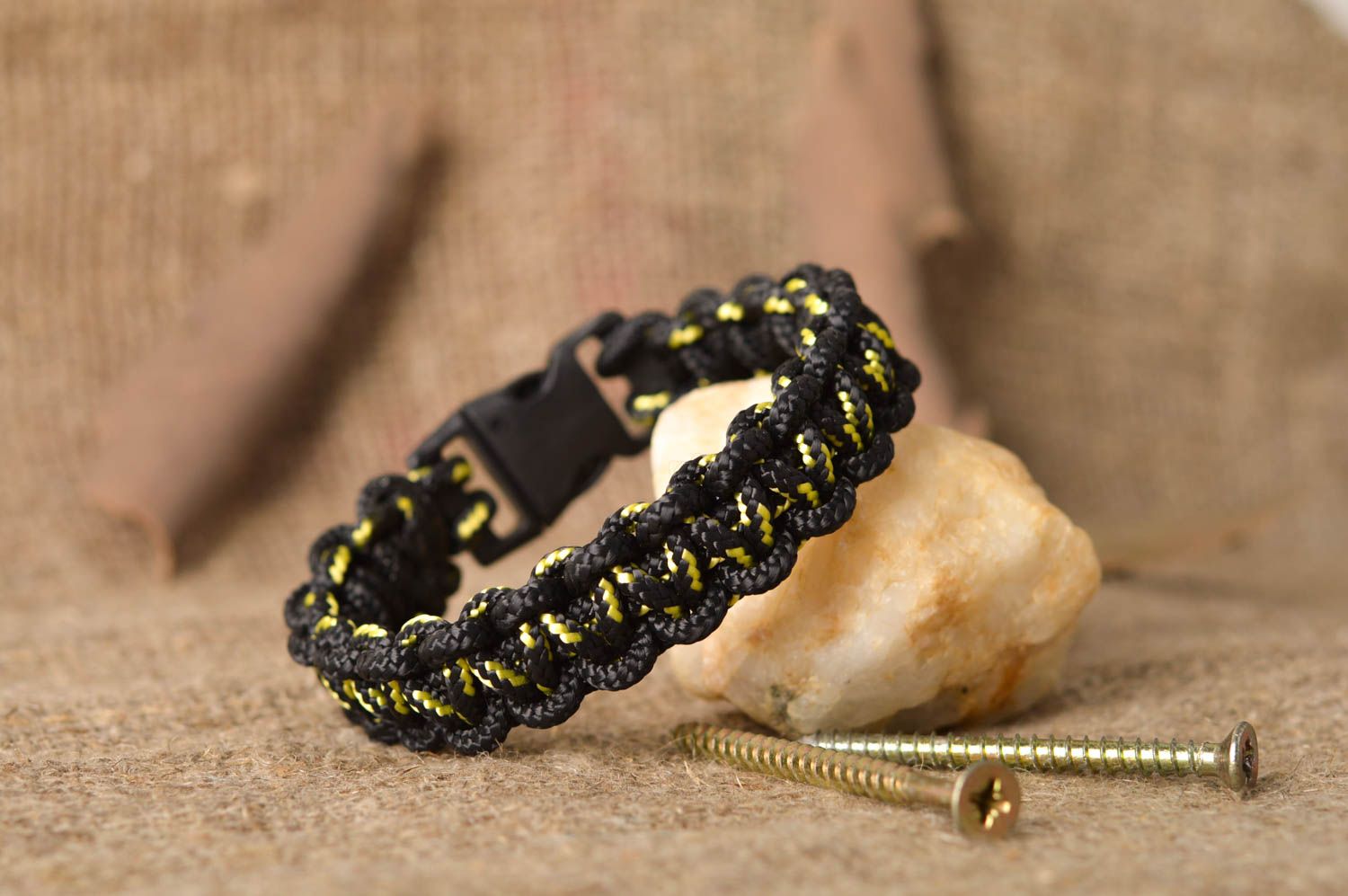 Unusual handmade paracord bracelet survival bracelet fashion accessories photo 1