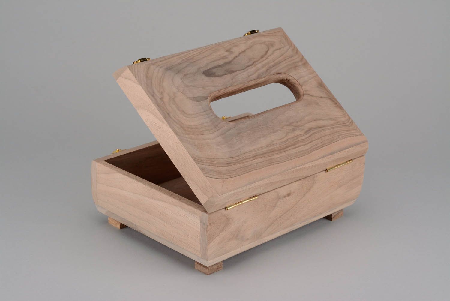 Caja de madera para decorar con corte foto 4