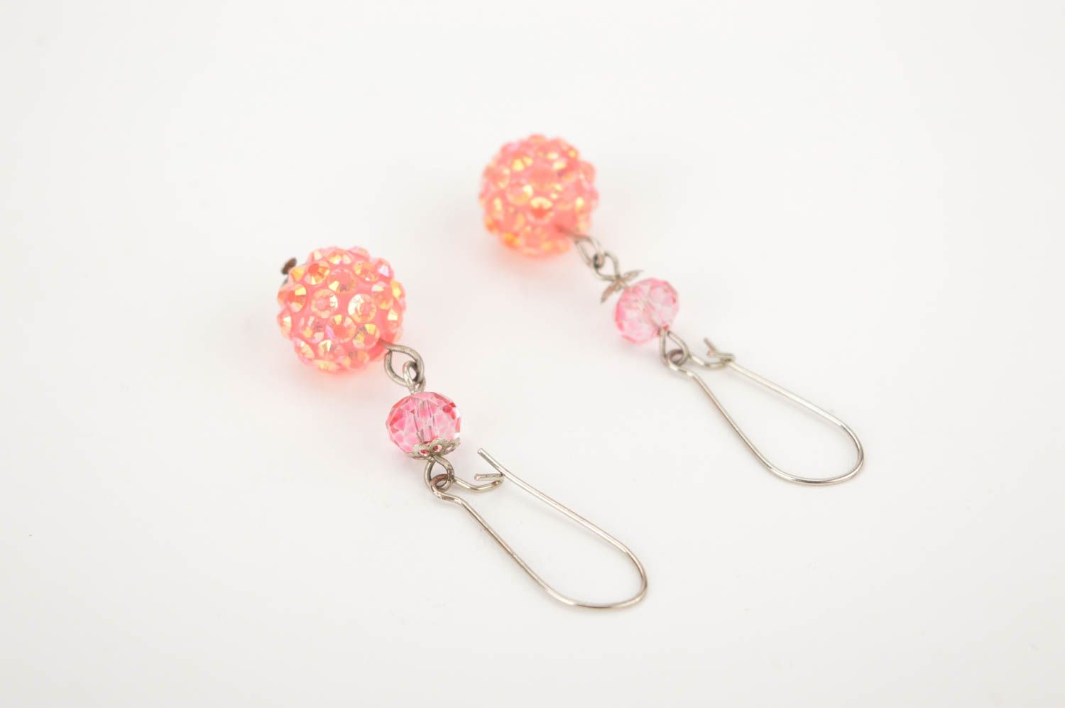 Unusual handmade glass earrings beaded earrings accessories for girls gift ideas photo 5