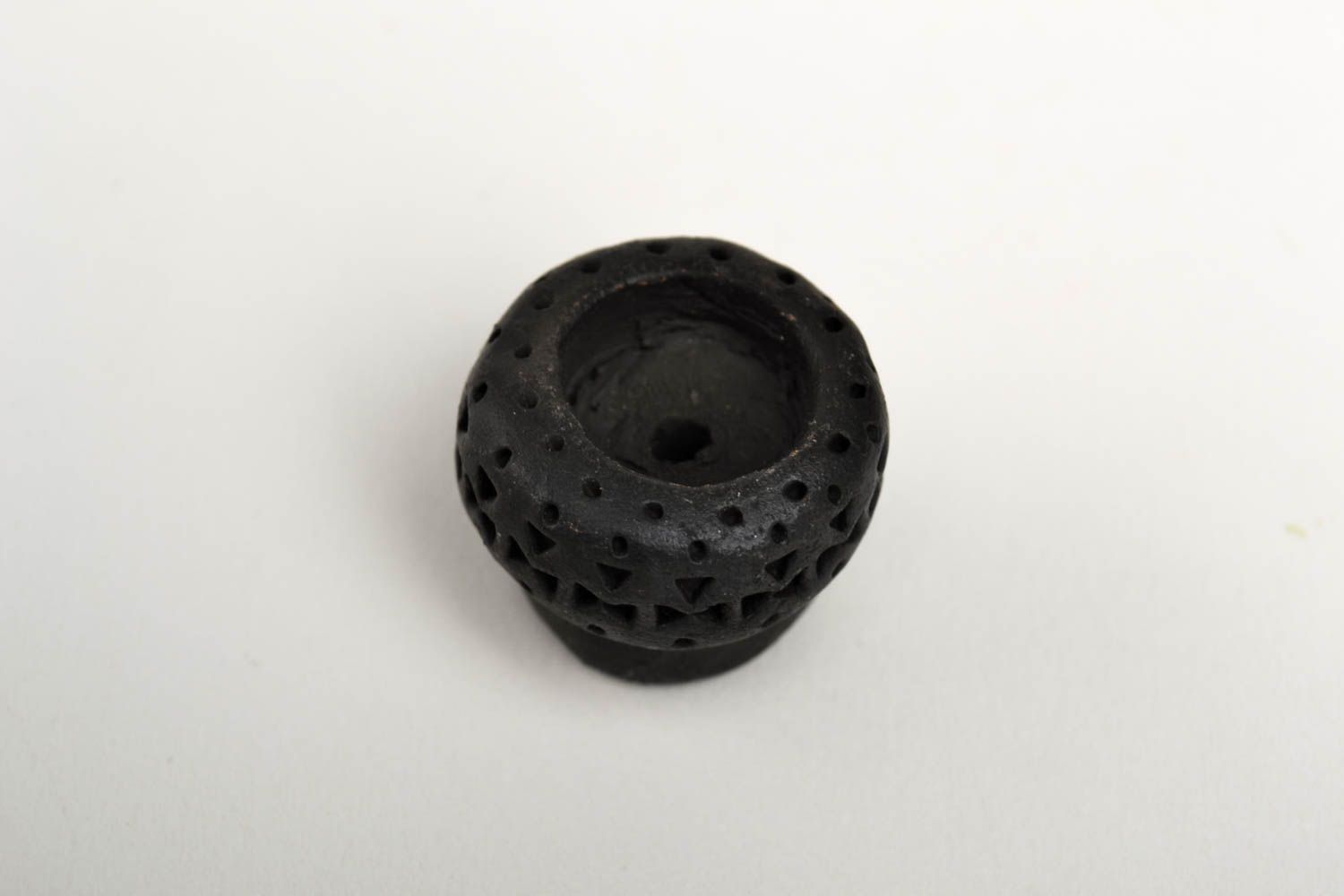 Handmade smoking bowl decorative black thimble for hookah present for men photo 3