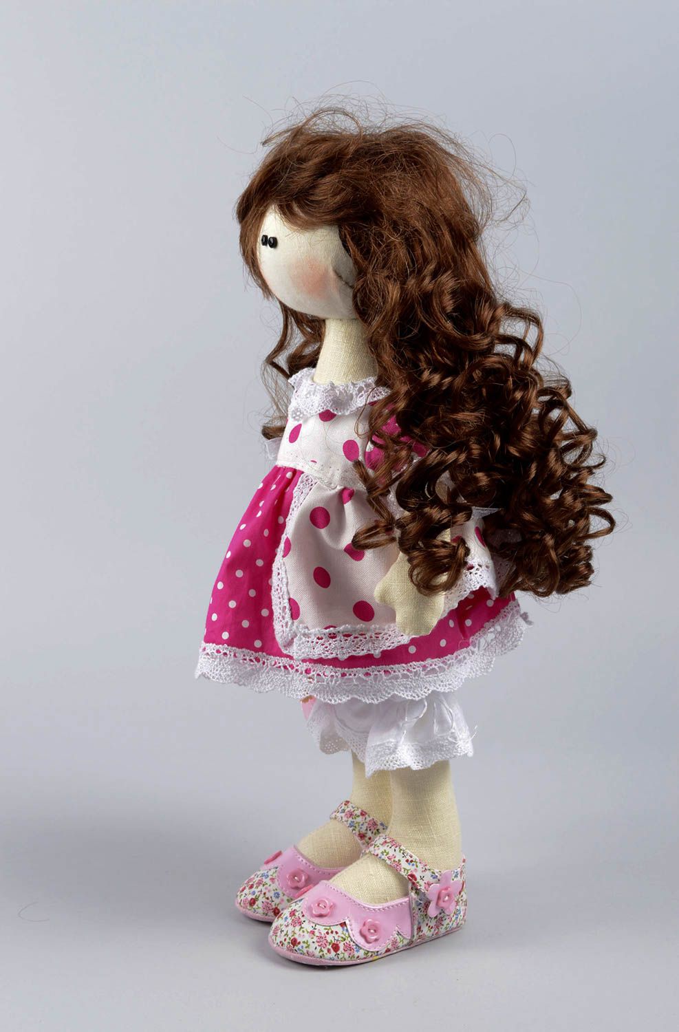Кукла ручной работы кукла из ткани льняная игрушка мягкая кукла красивая фото 3