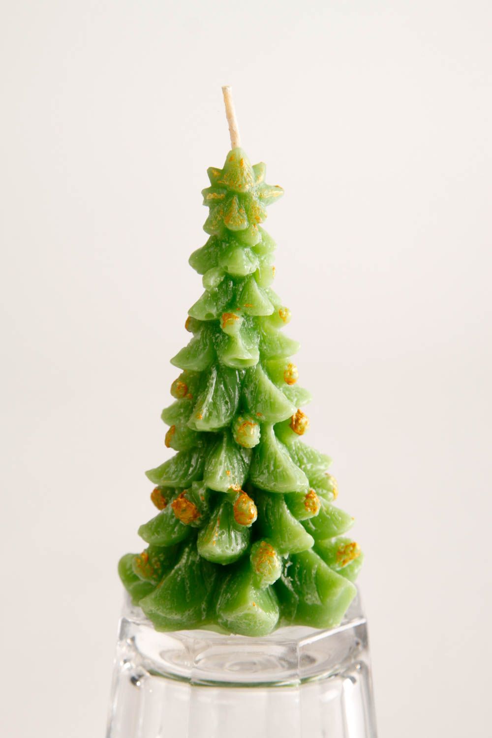 Bougie décorative fait main Bougie stéarine sapin de Noël Décoration maison photo 1