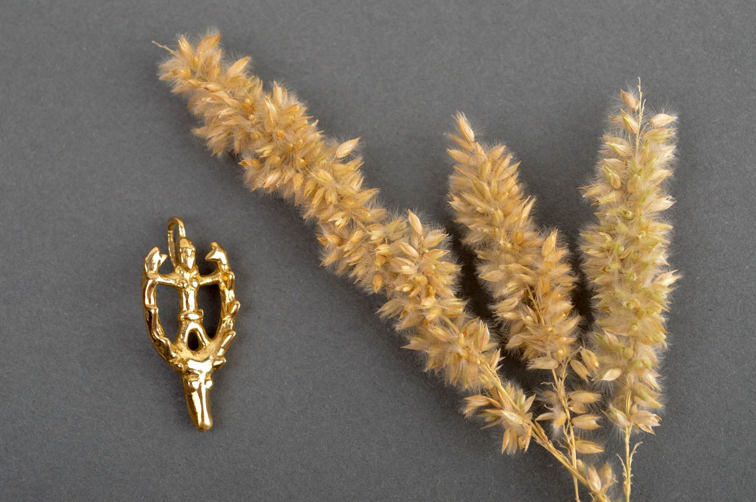Handmade brass pendant metal jewelry accessories for men present for men  photo 1