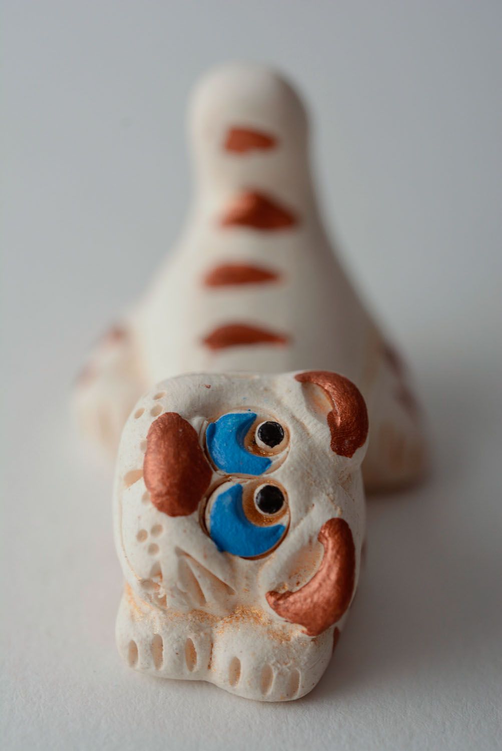 Figurine céramique chat faite main  photo 4