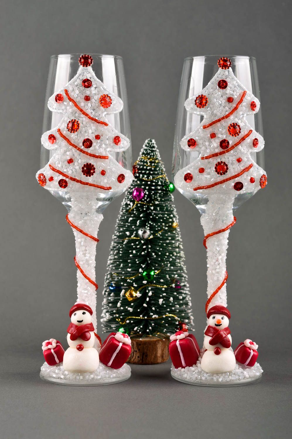 Copas de cristal artesanales utensilios de cocina adornados regalo original foto 1
