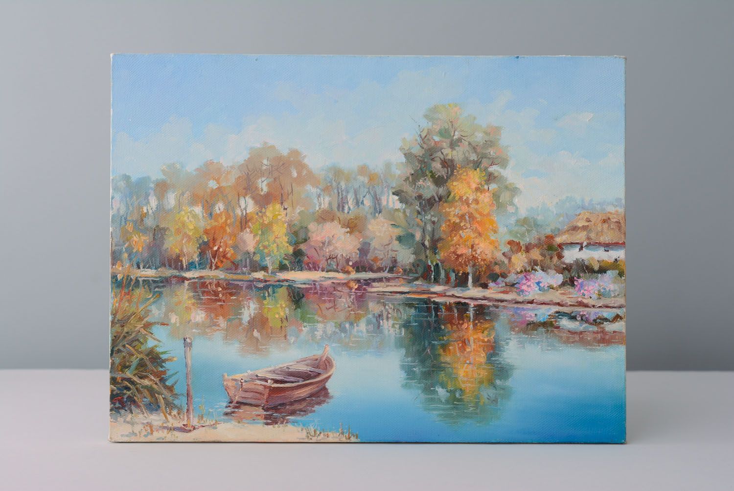Homemade oil painting On an Autumn Day photo 1