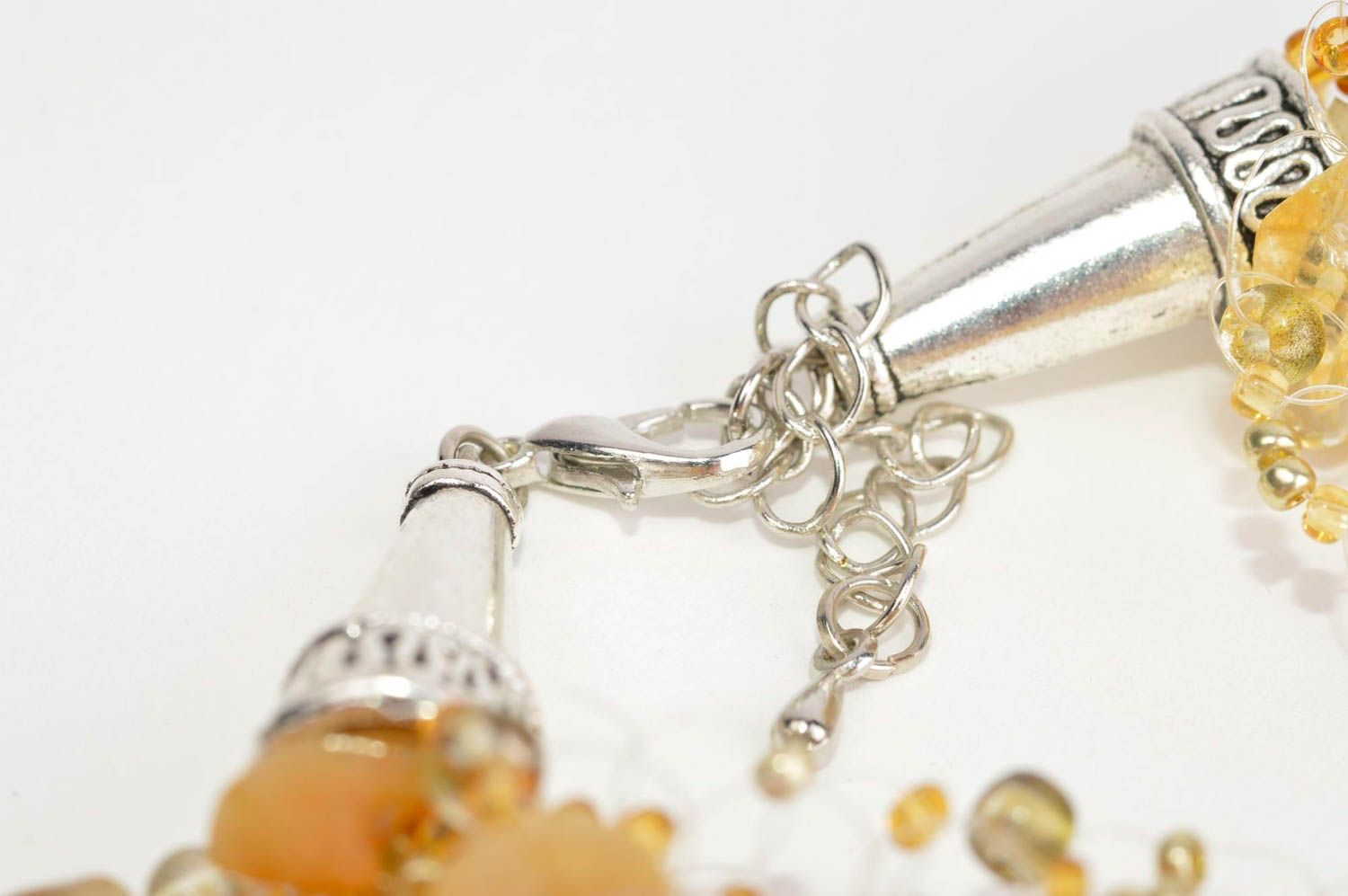 Designer necklace handmade citrine jewelry unusual accessory present for her photo 4