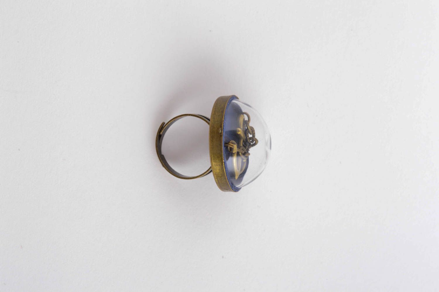 Необычное кольцо ручной работы элитная бижутерия красивое кольцо круглое фото 5