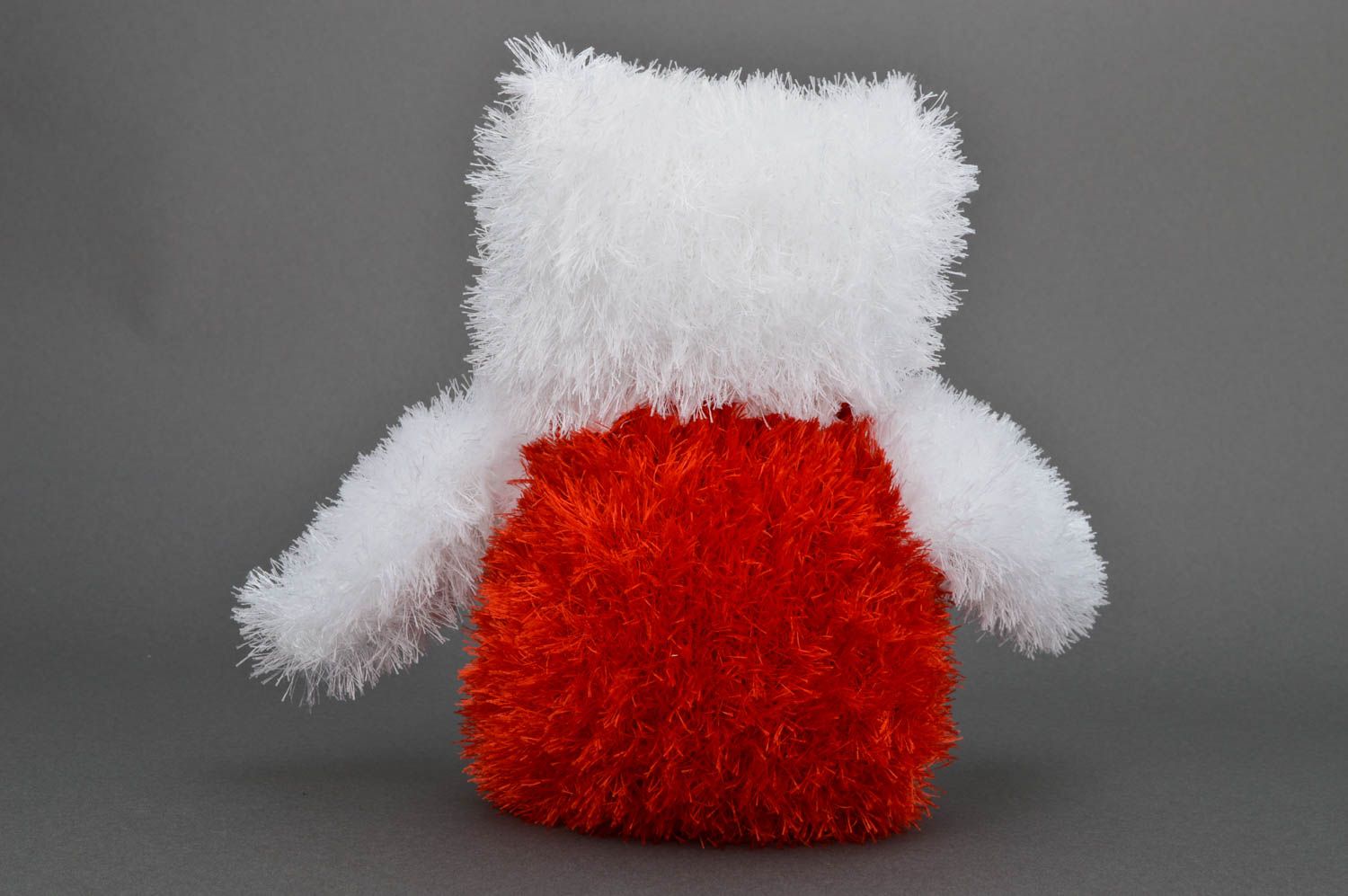 Eule Spielzeug handmade Stoff Kuscheltier Geschenk für Kinder in Rot und Weiß foto 4