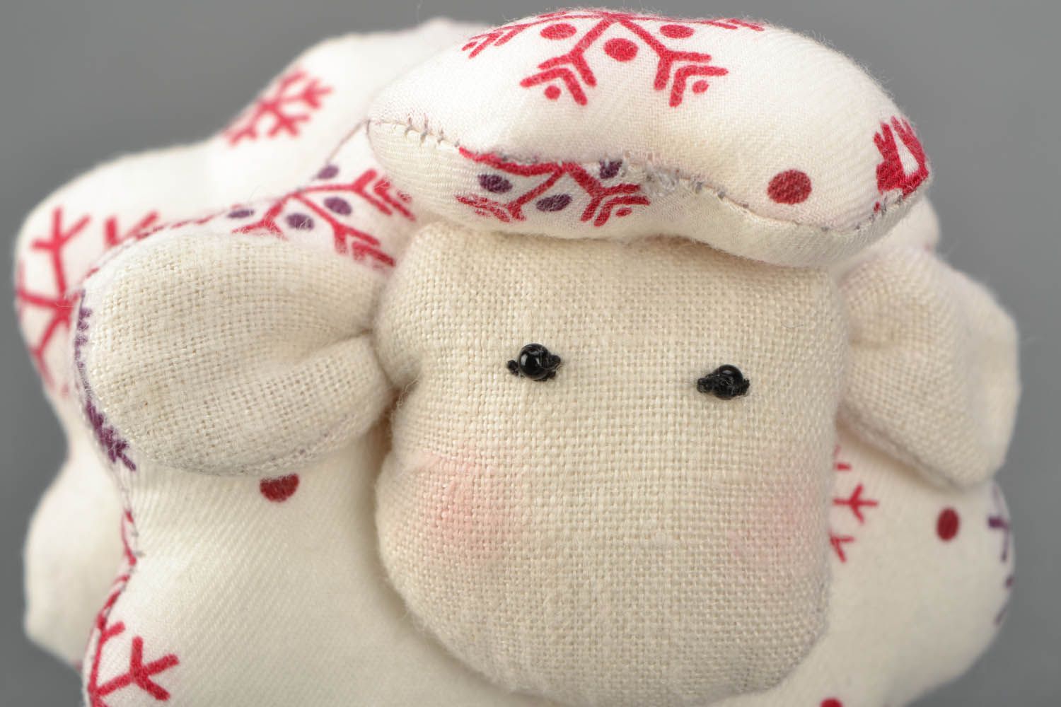 Homemade soft toy Winter Lamb photo 3
