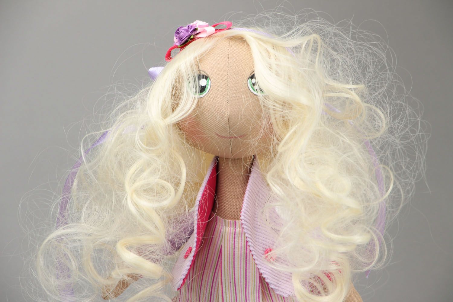 Текстильная кукла хенд мейд фото 2