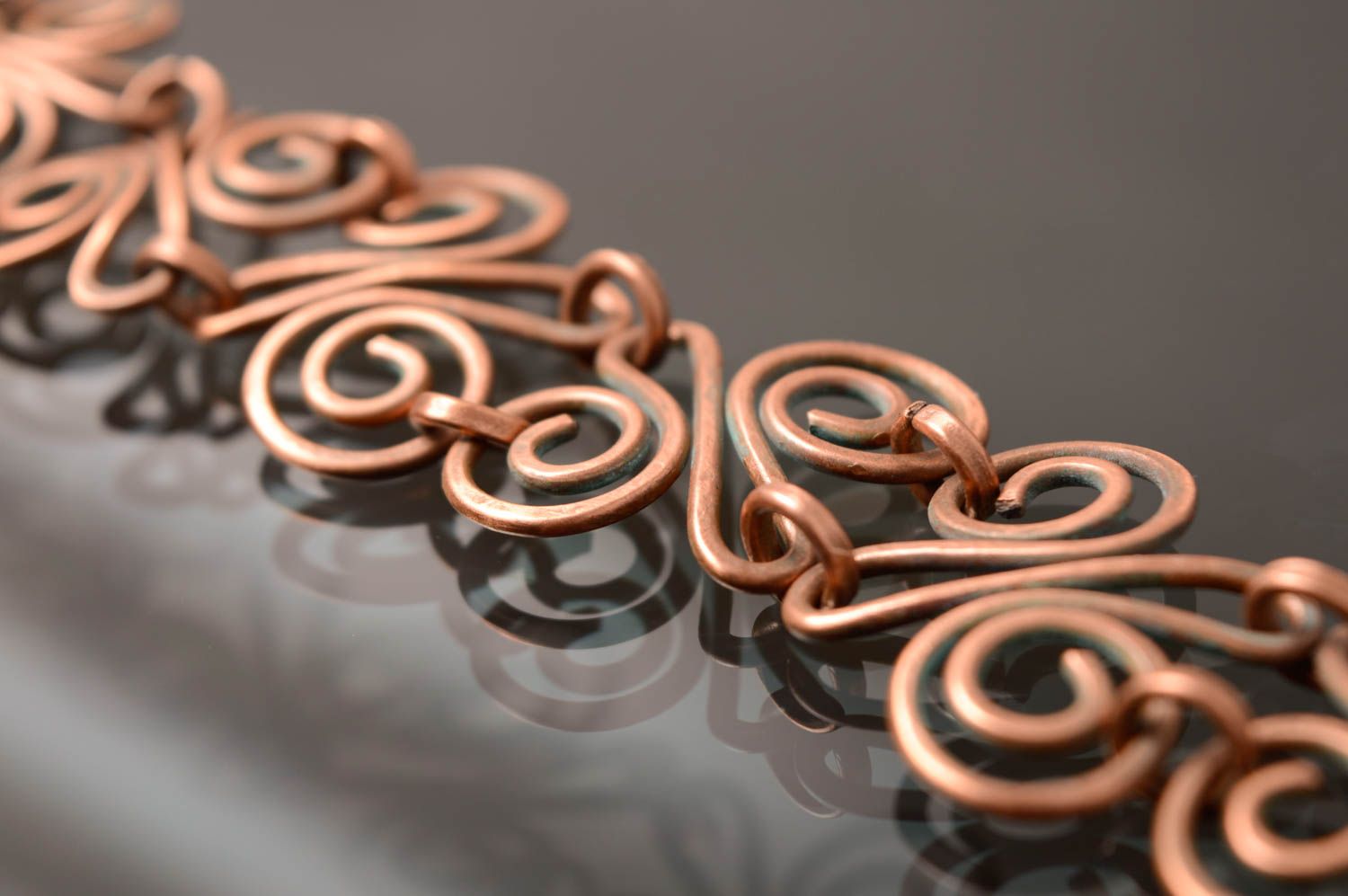 Wire wrap copper bracelet Aldebaran photo 2