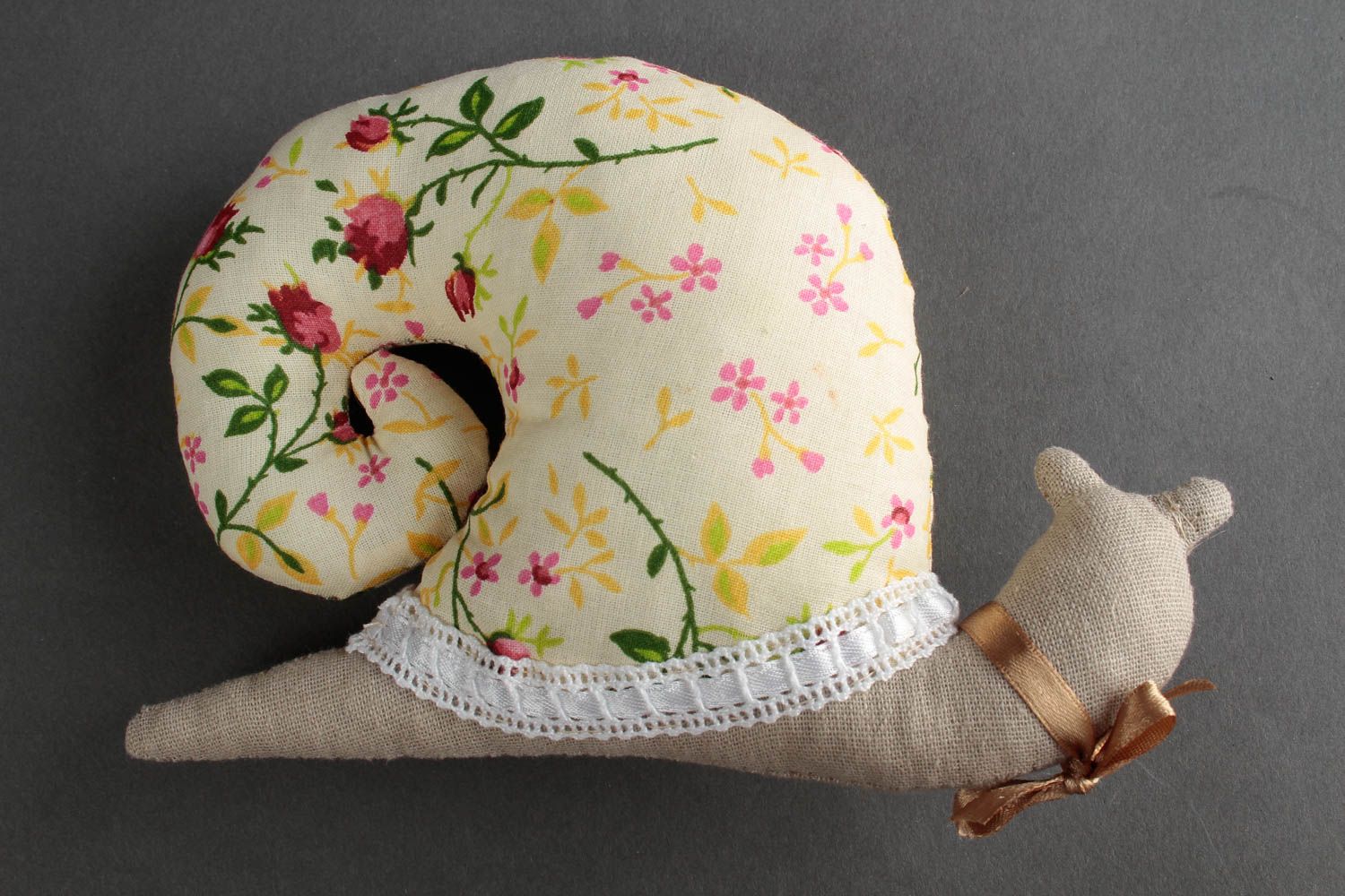 Schnecke Kuscheltier originelles Geschenk handgemachtes Kuscheltier schön foto 4