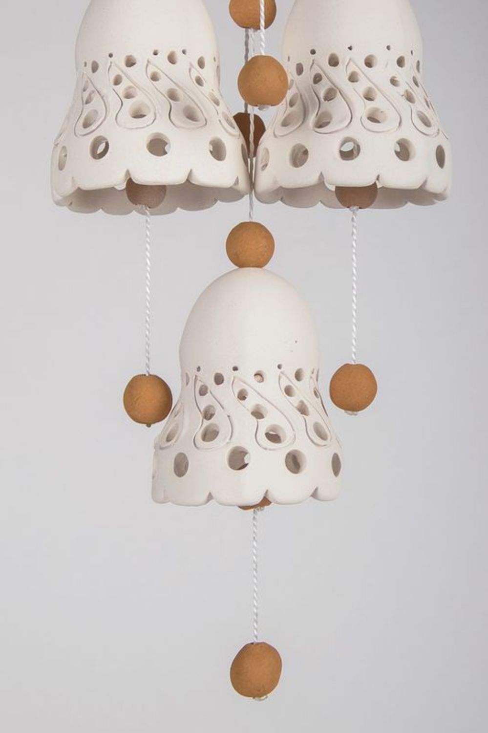 Ceramic bells with beads photo 4