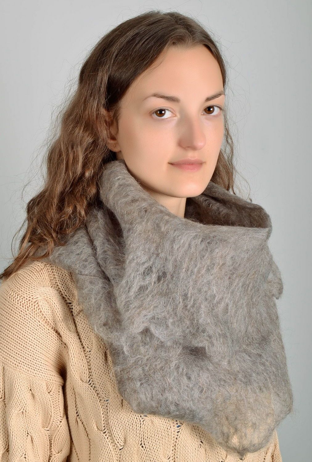 BUY Scarf made from wool in wet felting technique 1595651878 - HANDMADE ...