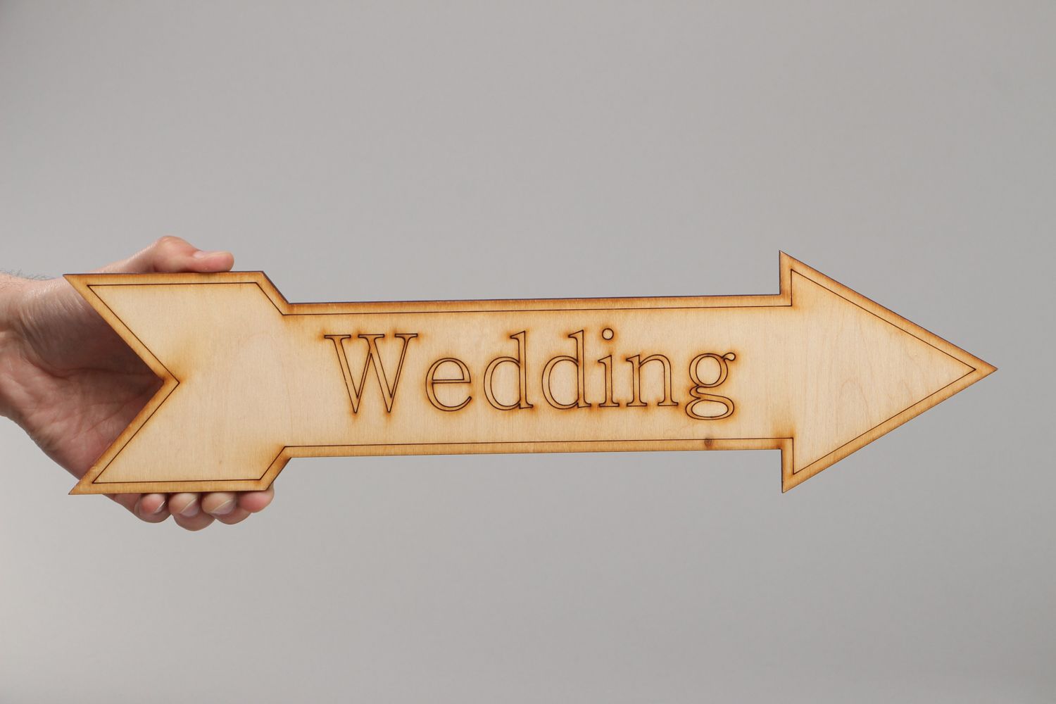 Pieza en blanco para creatividad de contrachapado con forma de indicador Wedding foto 4